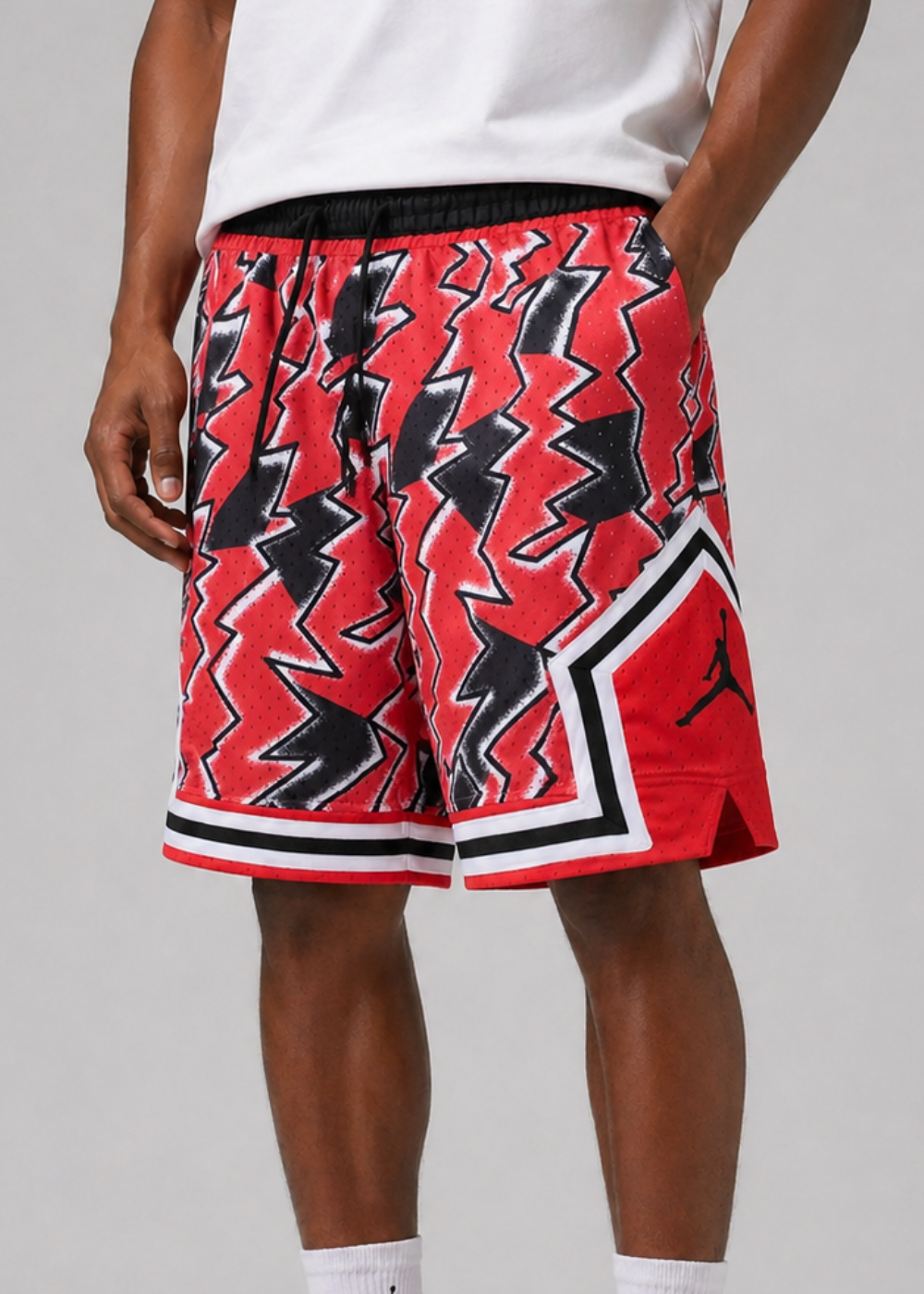 מכנס כדורסל JORDAN DIAMOND RED/BLACK