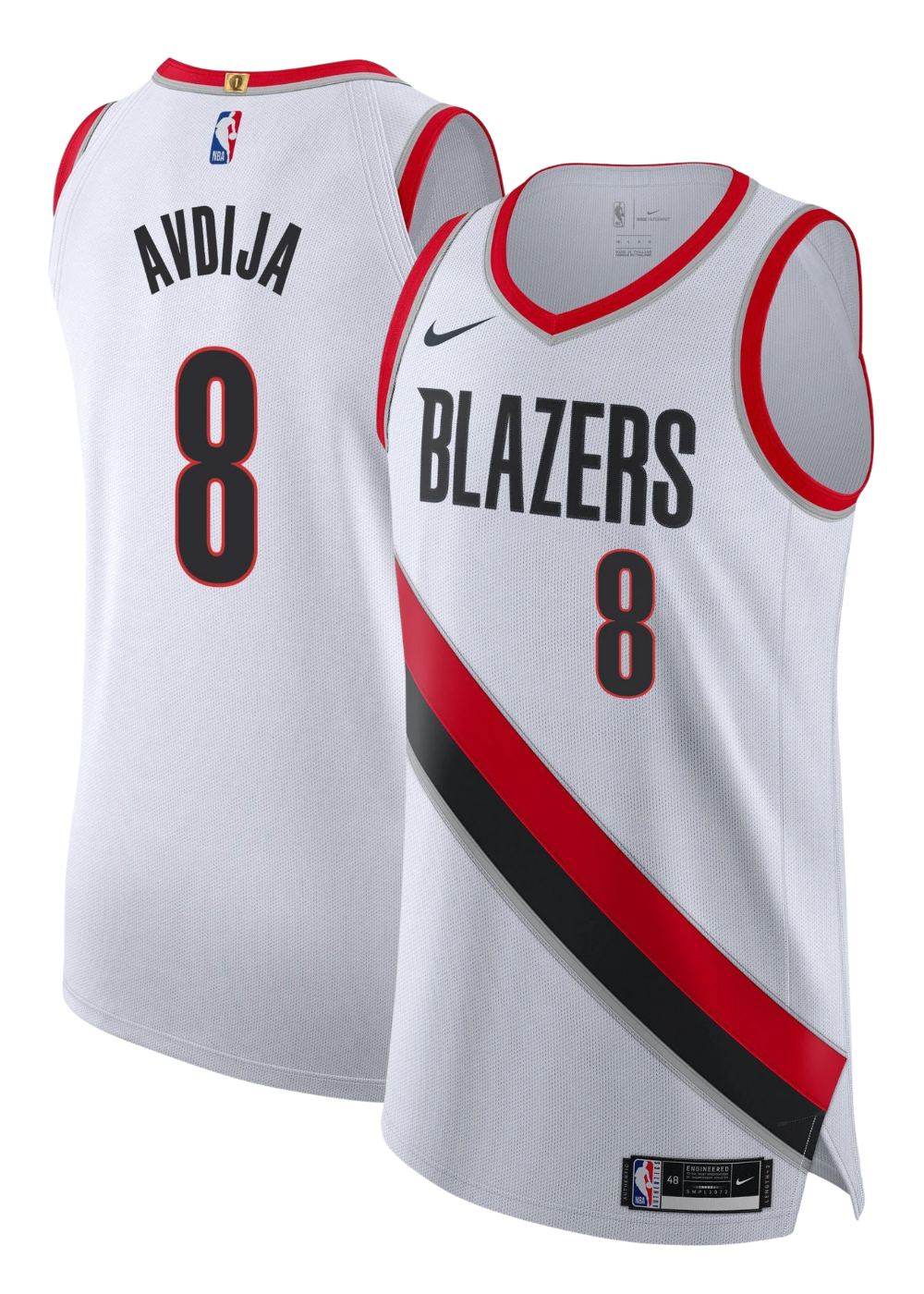 גופיית פורטלנד בלייזרס Association Edition לבן | דני אבדיה 25/26