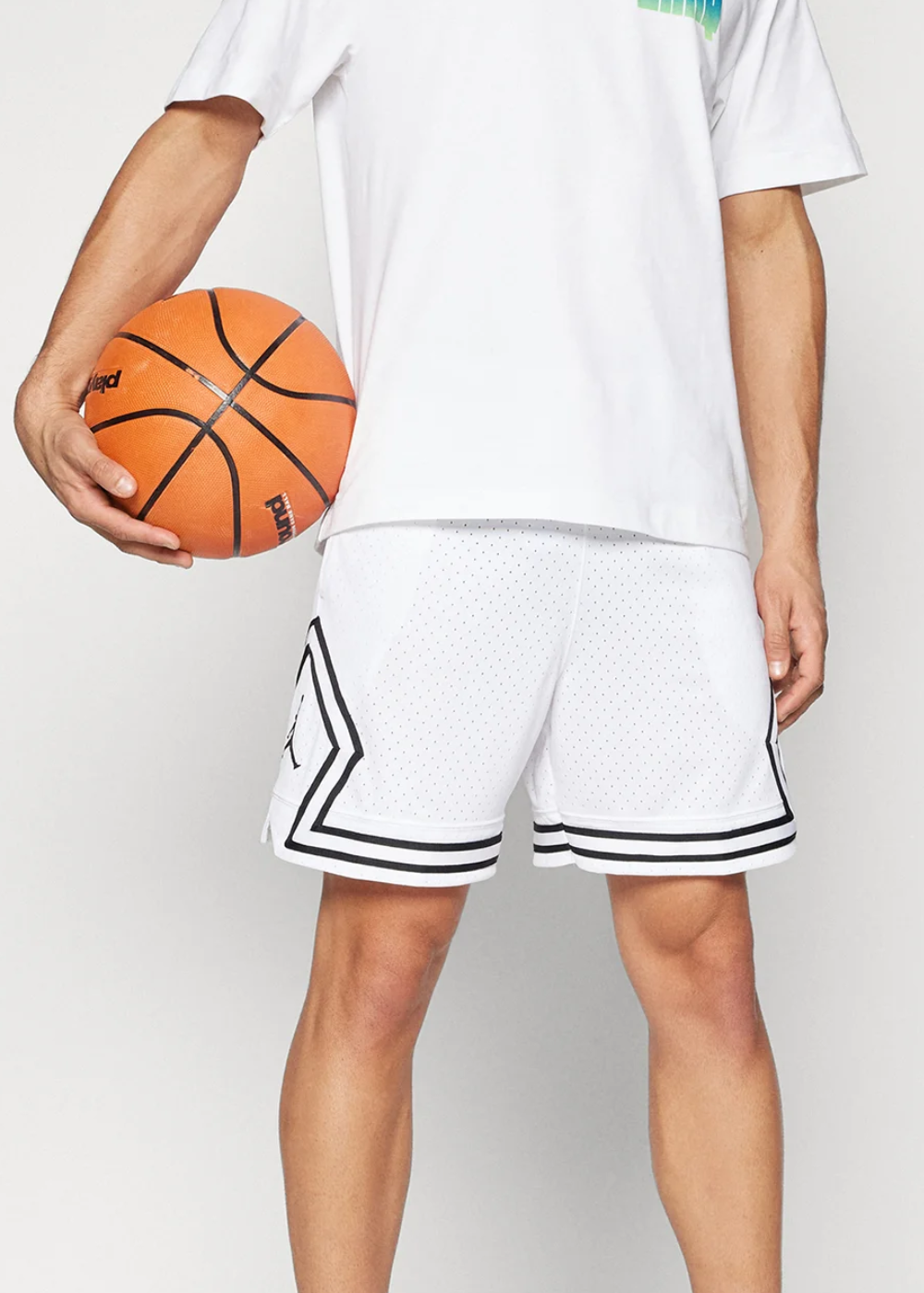 מכנס כדורסל JORDAN DIAMOND SHORTS WHITE