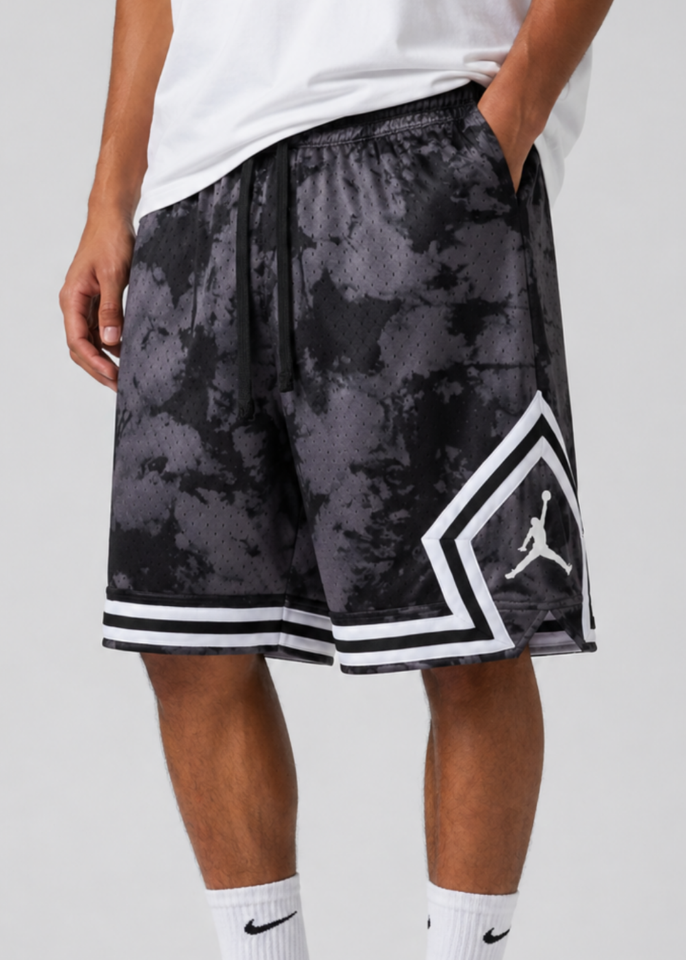מכנס כדורסל JORDAN DIAMOND GRAY/BLACK - מלאי מיידי