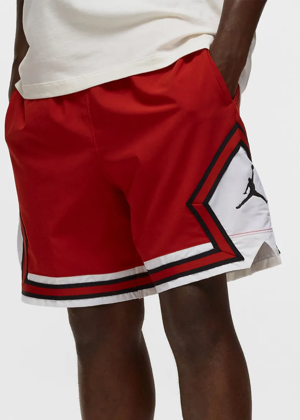 מכנס כדורסל JORDAN DIAMOND SHORTS RED/WHITE
