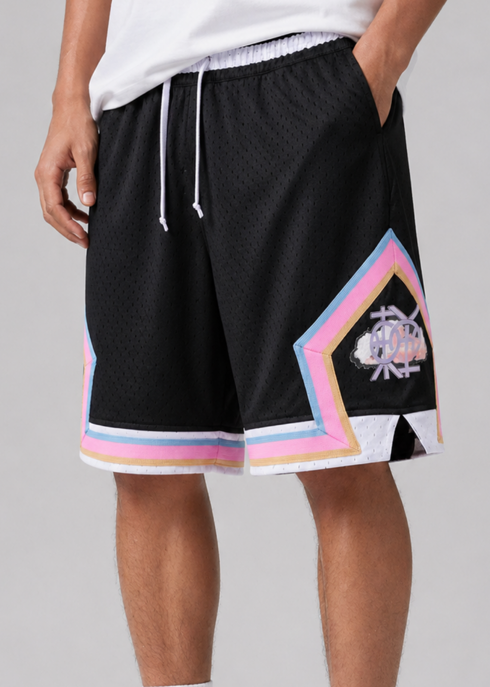 מכנס כדורסל JORDAN DIAMOND BLACK/PINK