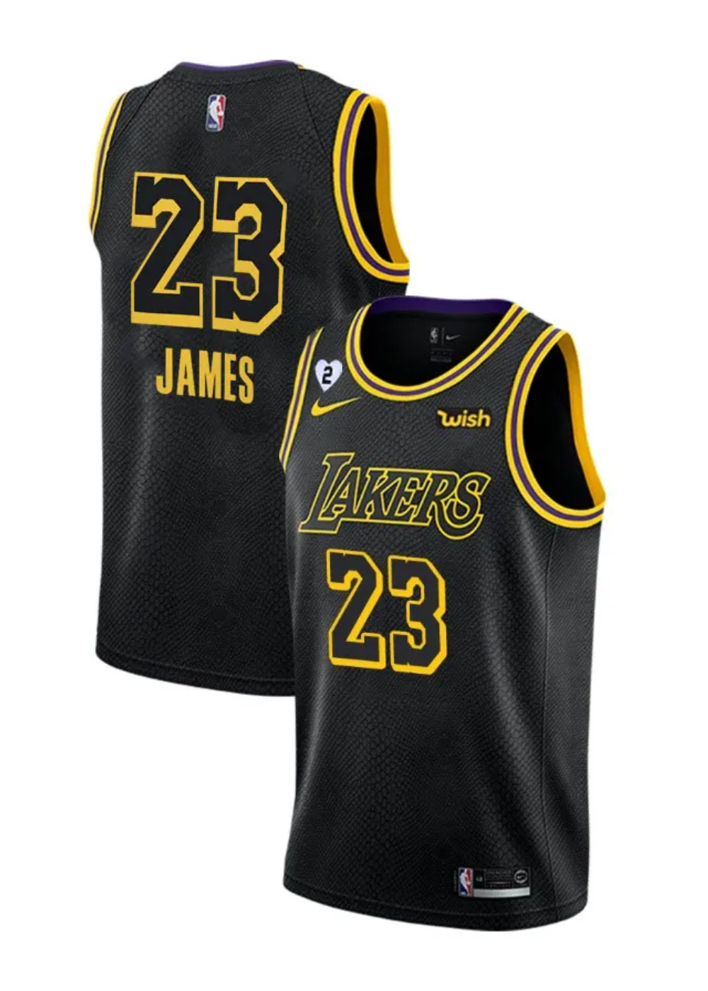גופיית כדורסל – לברון ג'יימס לוס אנג'לס לייקרס גרסת בלאק ממבה