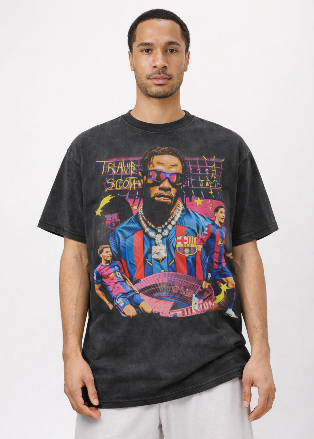 חולצת אוברסייז | טראוויס סקוט X ברצלונה