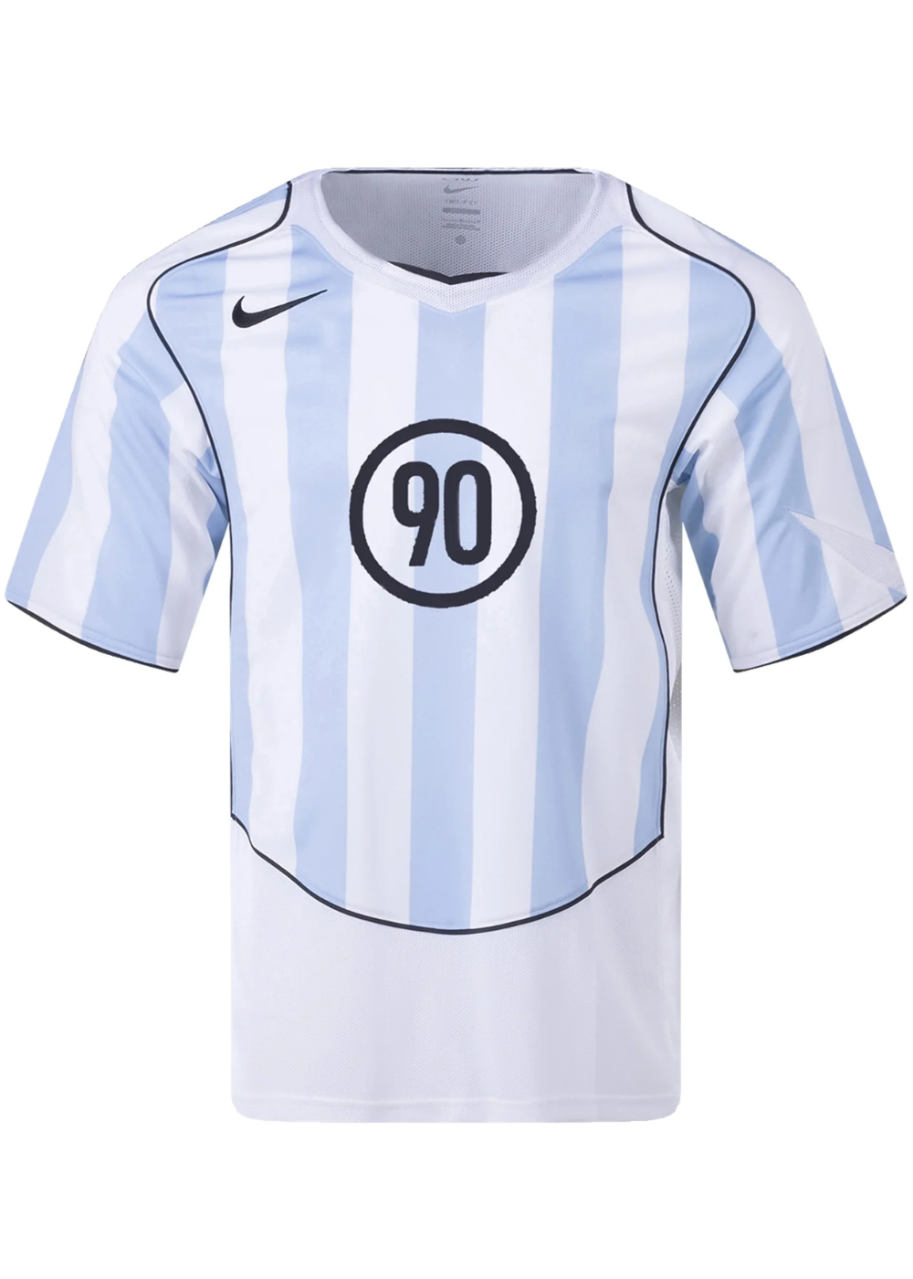 חולצת טי-שרט לבן תכלת | TOTAL 90