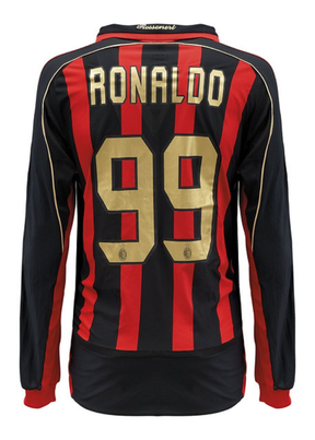 חליפת משחק רטרו מילאן שרוול ארוך - בית 06/07