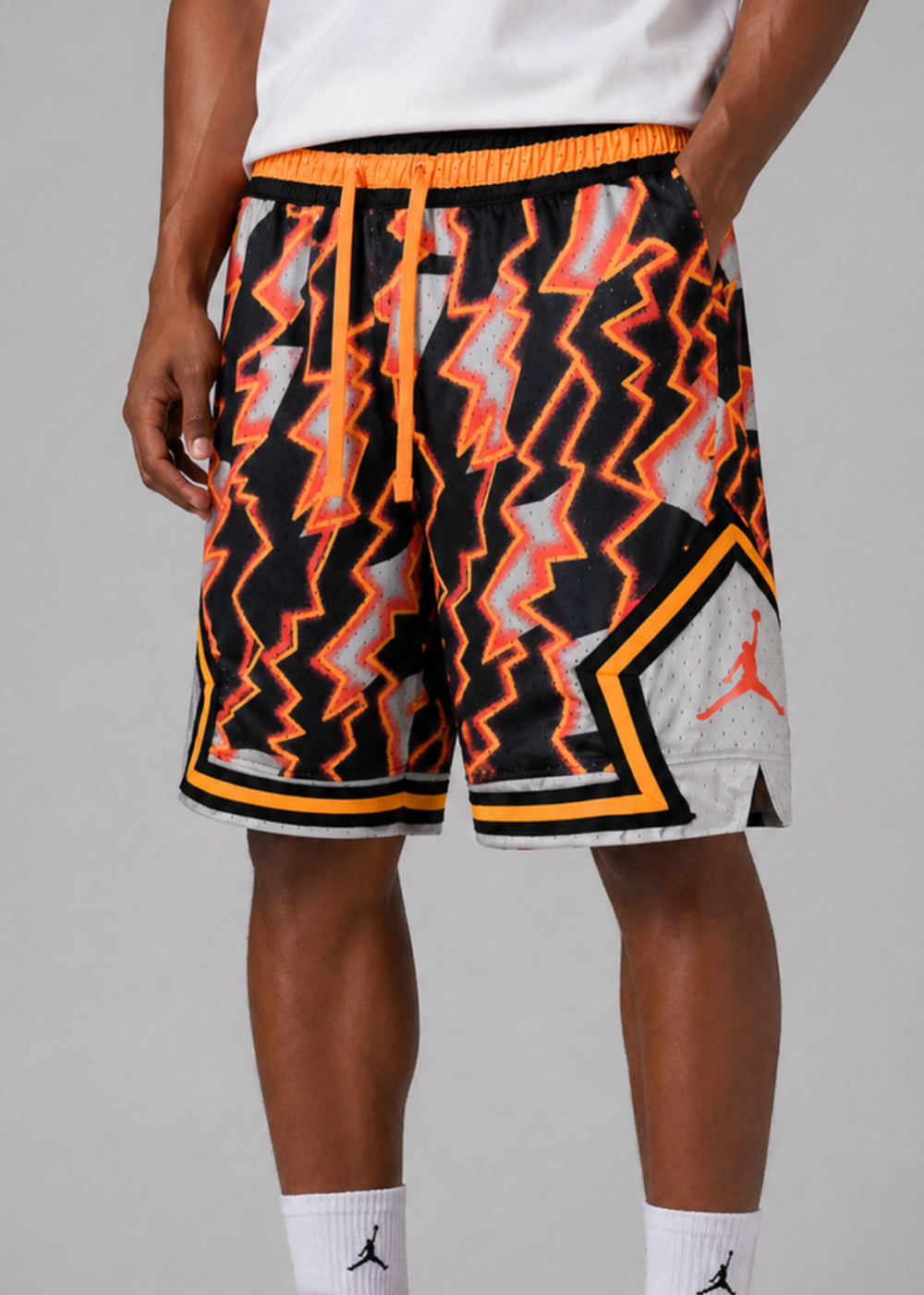 מכנס כדורסל JORDAN DIAMOND ORANGE/BLACK