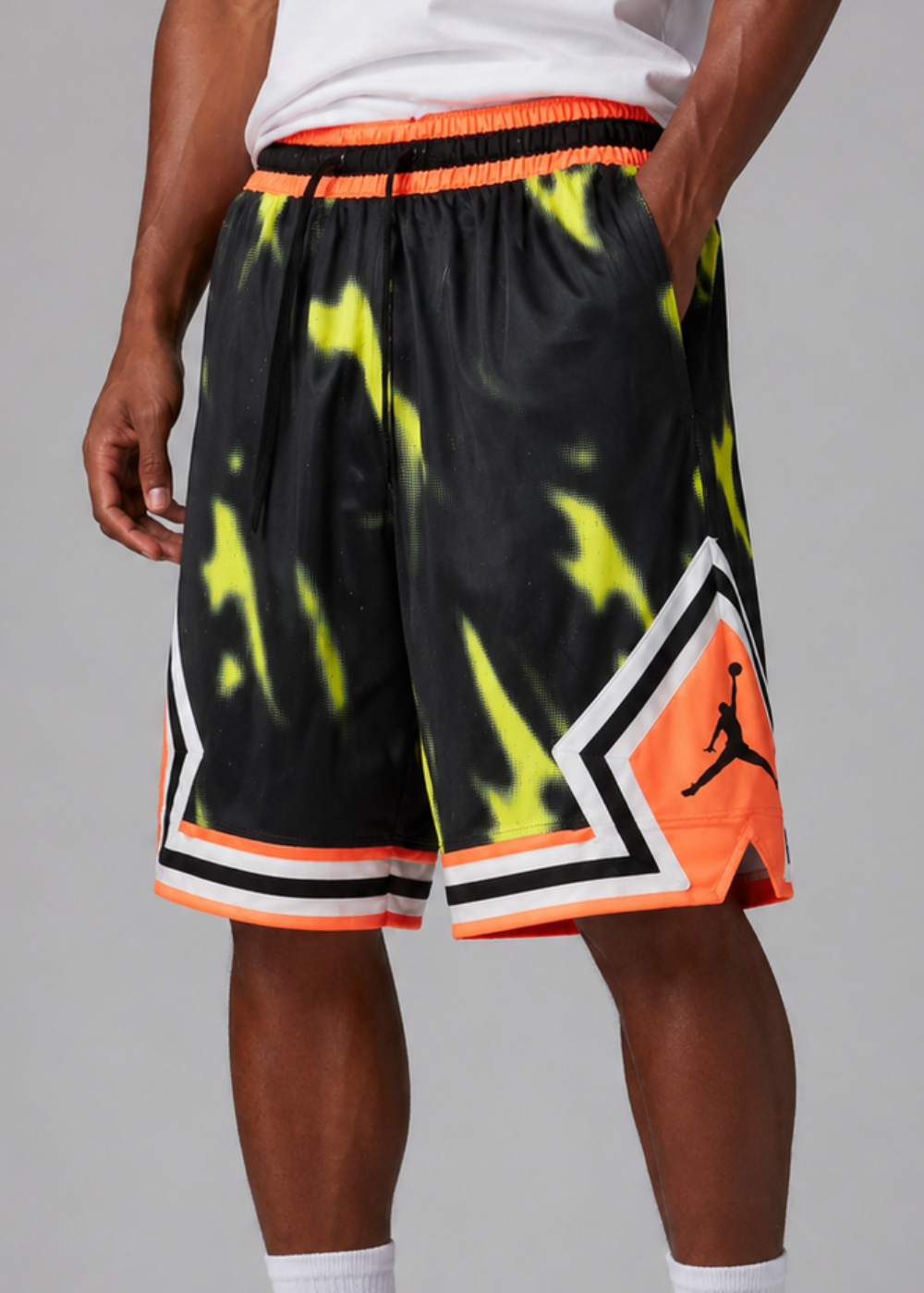 מכנס כדורסל JORDAN DIAMOND BLACK/ORANGE