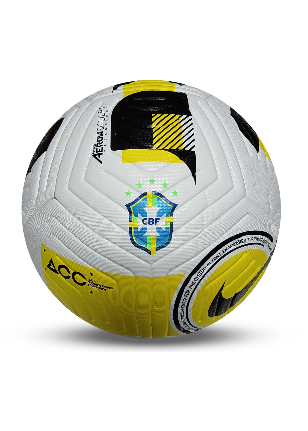 כדור כדורגל מקצועי - ברזיל לבן/צהוב
