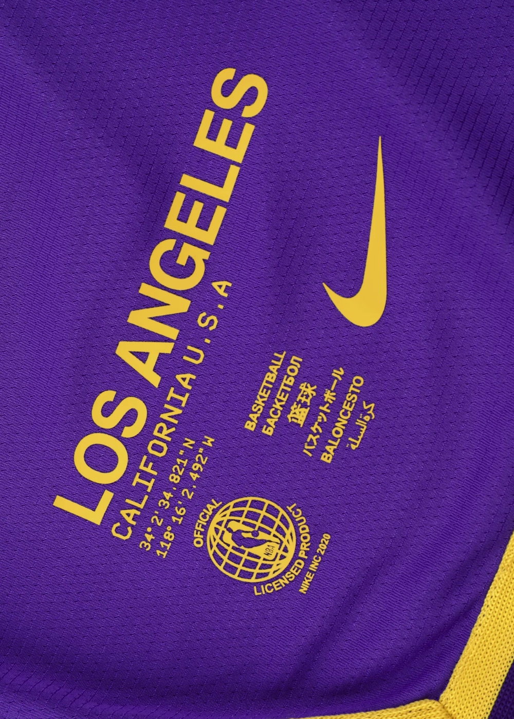 NBA Los Angeles Lakers Shorts מכנס כדורסל