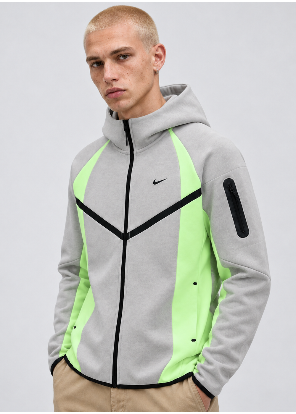 חליפת פוטר TECH FLEECE | אפור/ניאון
