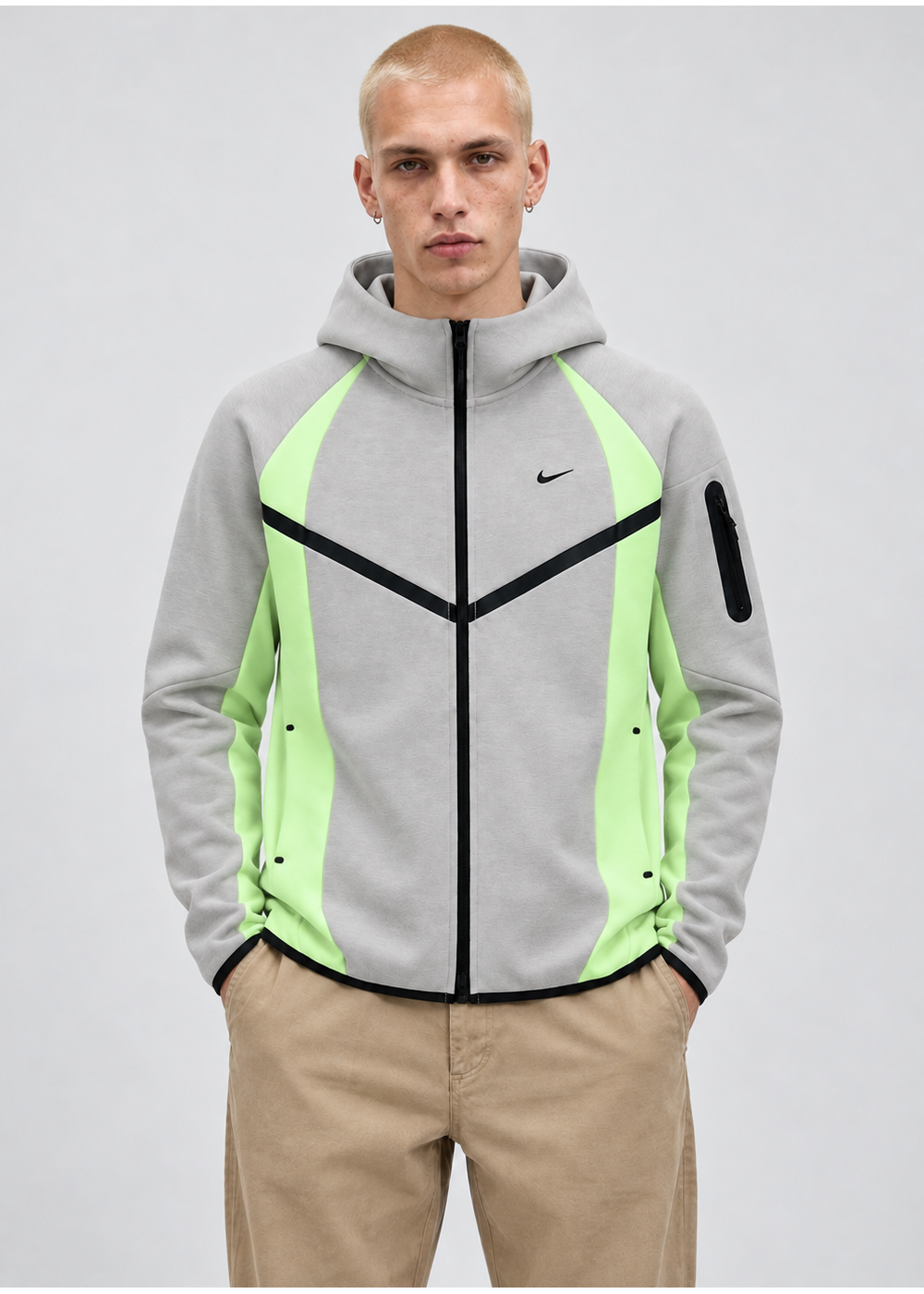 חליפת פוטר TECH FLEECE | אפור/ניאון