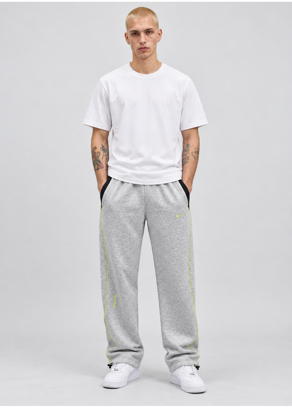 חליפת פוטר NOCTA FLEECE | אפור בהיר/שחור
